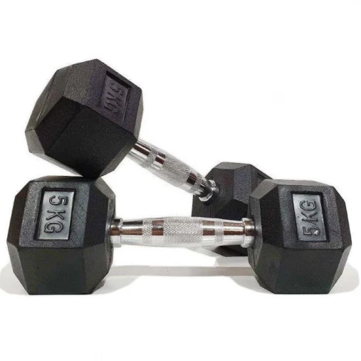 Гантель 5 кг гексагональная VictoryFit VF-H050 обрезиненная