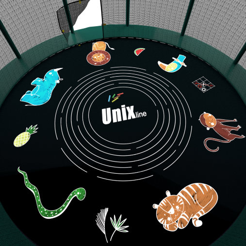 Батут пружинный с защитной сеткой UNIX line SUPREME GAME 14ft + Basketball Батут пружинный с защитной сеткой UNIX line SUPREME GAME 14ft + Basketball