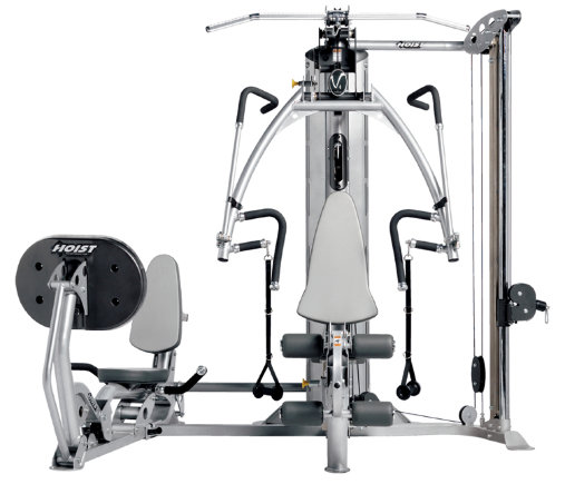 Мультистанция Hoist V4-Elite Gym вместе с опцией Жим ногами с подвижной платформой и спинкой Hoist VR-LP (слева на фото) и опцией Колонна для тяги, регулировка 35 положений Hoist V-HiLo (справа на фото) Мультистанция Hoist V4-Elite Gym вместе с опцией Жим ногами с подвижной платформой и спинкой Hoist VR-LP (слева на фото) и опцией Колонна для тяги, регулировка 35 положений Hoist V-HiLo (справа на фото)