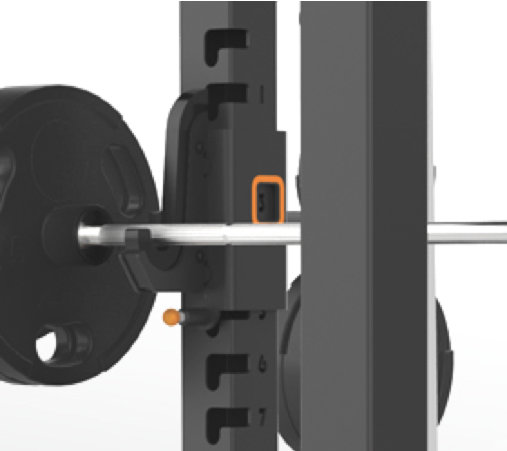 Визуальный индикатор установочной высоты и цветной штырь-блокировка позволяют изменить уровень установки грифа просто и быстро Визуальный индикатор установочной высоты и цветной штырь-блокировка позволяют изменить уровень установки грифа просто и быстро