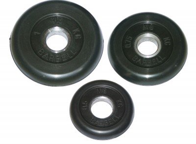 Блин "Стандарт" обрезиненный черный MB 5 кг, втулка 30 мм Блин "Стандарт" обрезиненный черный MB 5 кг, втулка 30 мм