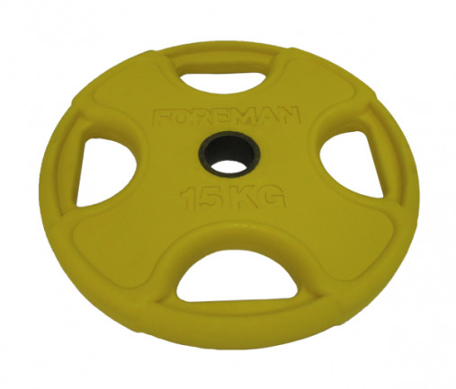 Обрезиненный диск FOREMAN FMPRR-15KGYL (15 кг) Обрезиненный диск FOREMAN FMPRR-15KGYL (15 кг)