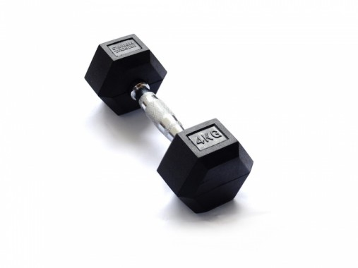 Гантель 4 кг гексагональная ZSO обрезиненная Гантель 4 кг гексагональная ZSO обрезиненная