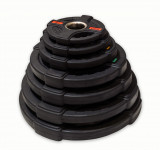 Диск олимпийский обрезиненный черный с двумя хватами 5 кг Original Fit.Tools ф50 мм