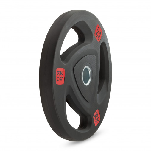 Диск 51 мм. NEO полиуретановый с 3-мя хватами VictoryFit олимпийский 25 кг Диск 51 мм. NEO полиуретановый с 3-мя хватами VictoryFit олимпийский 25 кг