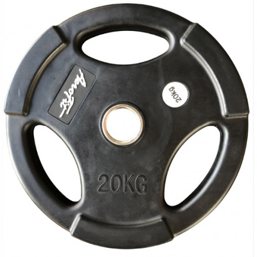 Олимпийский обрезиненный диск AeroFit AFPLBс20 кг, черный матовый Олимпийский обрезиненный диск AeroFit AFPLBс20 кг, черный матовый