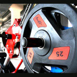 Диск обрезиненный 15 кг черно-желтый AeroFit AFPLC