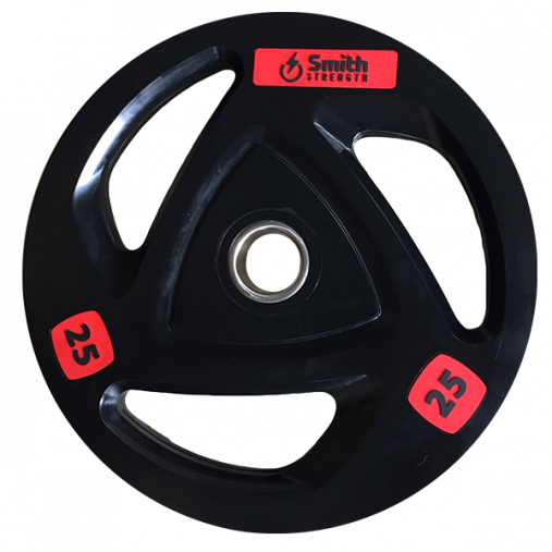 Диск обрезиненный c 3-м хватом Smith Strength 25 кг Диск обрезиненный c 3-м хватом Smith Strength 25 кг