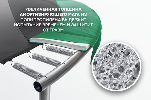 Батут Hasttings Classic Game Green 15FT (4,6 м) с баскетбольным сетом