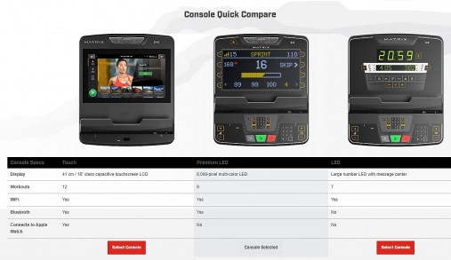 Горизонтальный велотренажер Matrix Lifestyle. Консоль Premium LED