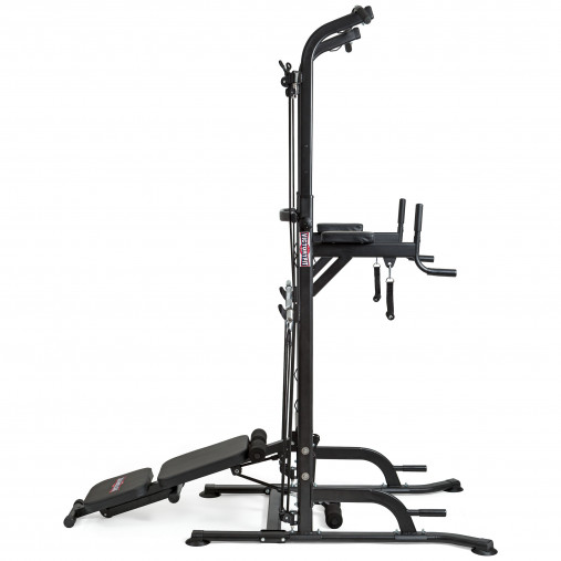 Многофункциональный тренажер VictoryFit VF-T66 с турником - брусьями и скамьей и грифом для штанги Многофункциональный тренажер VictoryFit VF-T66 с турником - брусьями и скамьей и грифом для штанги