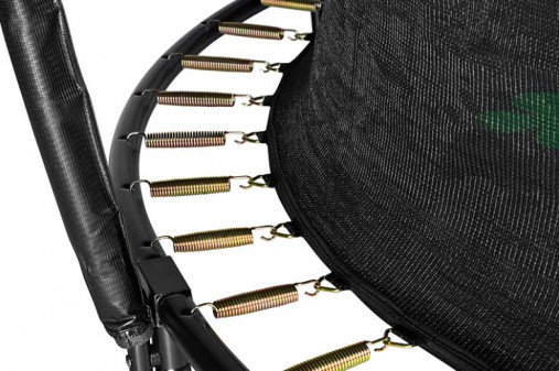 Батут Hasttings Air Game 12FT (3,66 м) с внутренней сеткой и двухсторонним защитным матом (зеленый/синий)