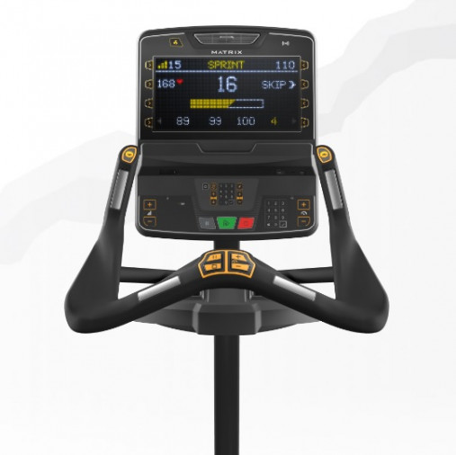 Вертикальный велотренажер Matrix Performance. Консоль Premium LED