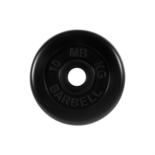 Набор обрезиненных дисков, черные MB Barbell, D-51 мм, 1,25-20 кг, "Стандарт" с метал. втулкой (общий вес 107,5 кг) 6 пар