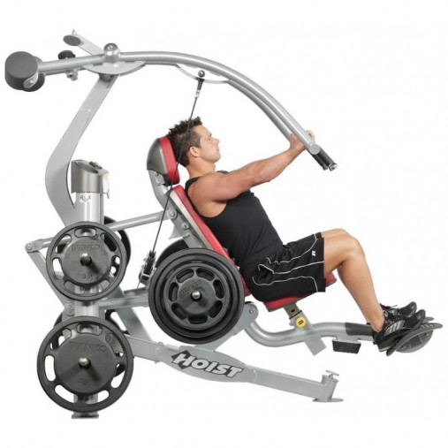 Жим от груди вверх Hoist RPL-5303 тренажер на свободных весах (серебряный/темно-вишневый)